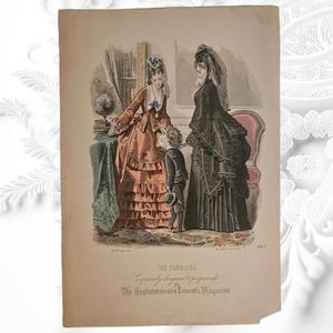 Genuine 1800s The Englishwoman's Domestic Magazine Illustration #1014B